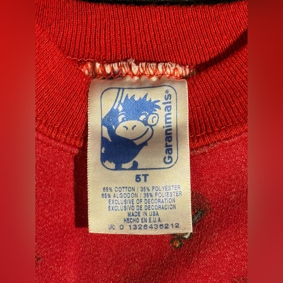 Garanimals Red Kids Construction Vehicles Sweatshirt Size 5T - Picture 3 of 4